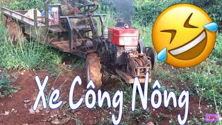 Xe Công Nông Chở Cà Phê Lên Dốc Không Nổi Và Phải Kéo Tời