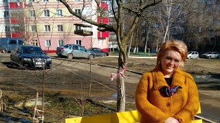Горчичное пальто на мне (вязание спицами)