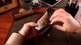 Кожаное портмоне мужское коричневое Tony Perotti Just 1656 A