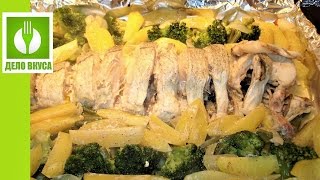 Очень вкусная Рыба Пикша с картошкой в духовке. Вкусный ужин в фольге с овощами.