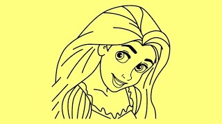 How to draw Rapunzel Disney Princess | Как нарисовать Рапунцель принцессу Диснея