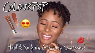 HAUL || Colourpop So Juicy Plumping Gloss Lip Swatches & Haul | Discoveries of Self