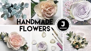 Handmade foam flowers by Jackdaw.  Presentation.