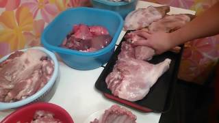 Вьетнамские поросята забой в 9 месяцев сколько сала и мяса!