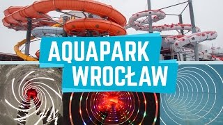 All Water Slides / Zjeżdżalnie Aquapark Wrocław, Poland (GoPro)