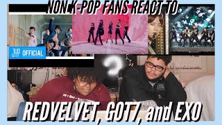 NON KPOP FANS REACT TO GOT7 'Teenager' EXO 'Love Shot' LIVE and RED VELVET 'Bad Boy' (PART 1)