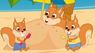 Famille d'Écureuil - Figure de Sable de Maman Dessin Animé 2020 en Français