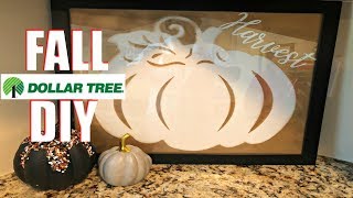 FALL DOLLAR TREE DIY | EASY PUMPKIN ART | FALL 2018