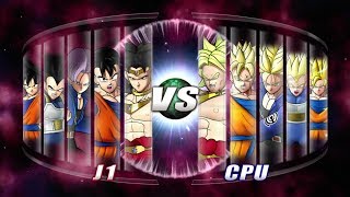 Dragon Ball: Raging Blast 2 Forma Base vs Super Saiyans