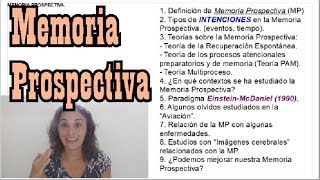 Memoria Prospectiva - Psicología UNED