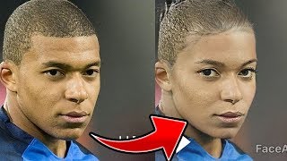 SI LES JOUEURS DE FOOT ÉTAIENT DES FILLES ! face app challenge !