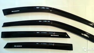 Как наклеить ветровики на Тойоту Камри. How to glue windscreens on Toyotа Camry