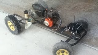Homemade Weed Eater RC Car | Test Run