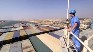 Maersk Line – Adrian Mærsk through the new Suez canal for the very first time