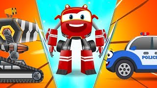 Baby Cars - Bob the PoliceCar Chase thief! Cartoon Rhymes for kids