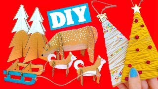 DIY Декор На НОВЫЙ ГОД/ Бюджетные ИДЕИ из Картона СВОИМИ РУКАМИ