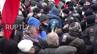 Austria: Tensions high during anti-COVID restrix protest in Vienna