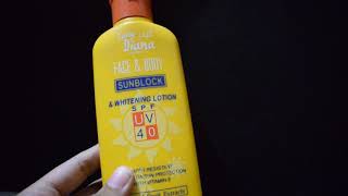Best Hands and Feet Whitening Lotion - Lady Diana Face & Body Sunblock & Whitening Lotion