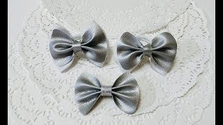 Стильный бантик из экокожи (кожзам) и репсовой ленты/Мастер класс. DIY