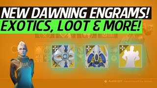 Destiny 2 - New Dawning Engram Contents! New Exotics, Emotes, Armor & More!