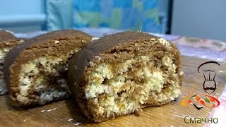 Готовлю рулет "Bounty". Очень вкусный и быстрый рецепт рулета без выпечки. Канал Smachno.