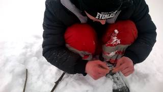 Зимняя рыбалка на оз. Выскодно. Рыбалка в метель. Рыбалка с Денчиком.
