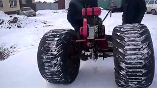 Испытание самодельных колес на мотоблок