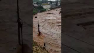 Enchente causa destruição na Avenida Tereza Cristina, Região Oeste de Belo Horizonte