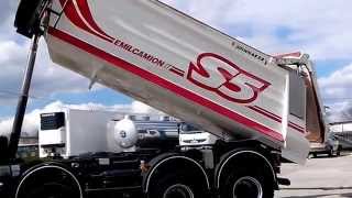 lifting the 22m3 body of VOLVO FM 480 / поднятие кузова 22m3 VOLVO FM 480