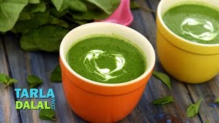 Spinach and Mint Soup by Tarla Dalal