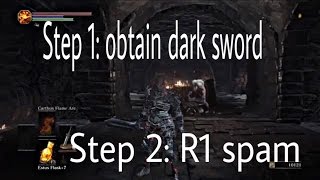 Dark souls 3 easy darkwraith kill/cheese for dark sword and dark armour includes location and stats