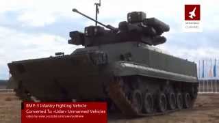 Russian BMP-3 Infantry Fighting Vehicle Converted To Unmanned Vehicles