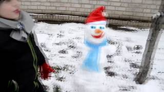 Снеговик Лепим из снега