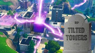 NEW "Tilted Towers" is getting "DESTROYED" by the Cube says Epic! (RIP TILTED TOWERS!)
