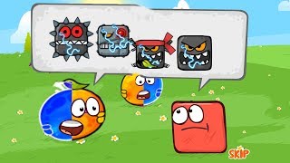 RED BALL 4: ALL 5 EVIL BOSSES & EVIL MIX C.ORANGE BALL gameplay