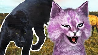 СИМУЛЯТОР дикой КОШКИ ПАНТЕРЫ #1 развлекательное видео говорящая КОШКА ЛАНА играет
