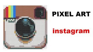 Инстаграм по клеточкам. Рисунки по клеточкам в тетради. instagram pixel art