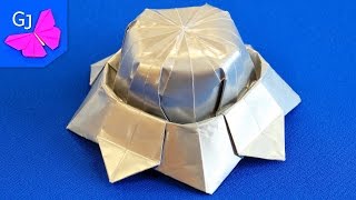 Оригами ЛЕТАЮЩАЯ ТАРЕЛКА из бумаги