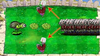 Plants vs Zombies Hack -  Gatling Pea vs Magnet-shroom vs Buckethead Zombie