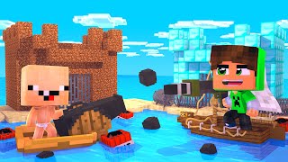 ВОДНЫЙ ЗАМОК НУБА ПРОТИВ ЗАМОК ПРО В МАЙНКРАФТ! НУБ ПРОТИВ ПРО БИТВА ЗАМКОВ MINECRAFT