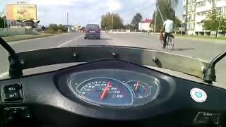 Поездка на скутере Wind 80 кубиков Тест ветрового стекла