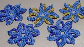 Вязание ЦВЕТКА крючком.Урок ирландского кружева.Lesson Irish lace knitting.