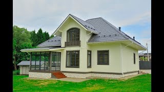 ??1️⃣6️⃣7️⃣Готовый под ключ авторский коттедж с панорамным остеклением и террасой на прилесном уч.