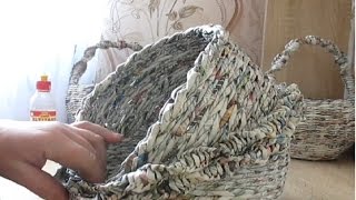 Делаю домик для котенка из газетных трубочек Рукоделие