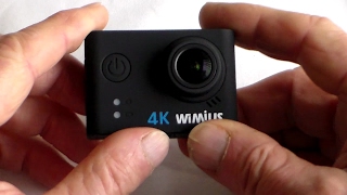 Unboxing and Using  Wimius Q6 4K Action Camera,  using wifi app + test clips