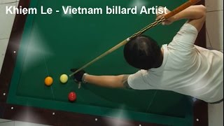 Học đánh bida với Lê Khiêm - Control 3 ball in 1/8 table - Hướng dẫn bida Xào bi trong 1/8 bàn