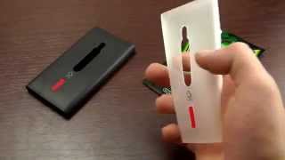 Обзор: Фирменный Силиконовый Чехол-Накладка для Nokia Lumia 800 "Capdase" + Пленка
