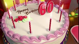Футаж торт со свечами ? на День рождения: 60 лет