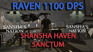 EVE ONLINE  en ESPAÑOL Fiteo Raven 1100 Dps Null Sec Sansha Haven Sansha Sanctum