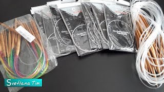 Круговые спицы металлические и бамбуковые.